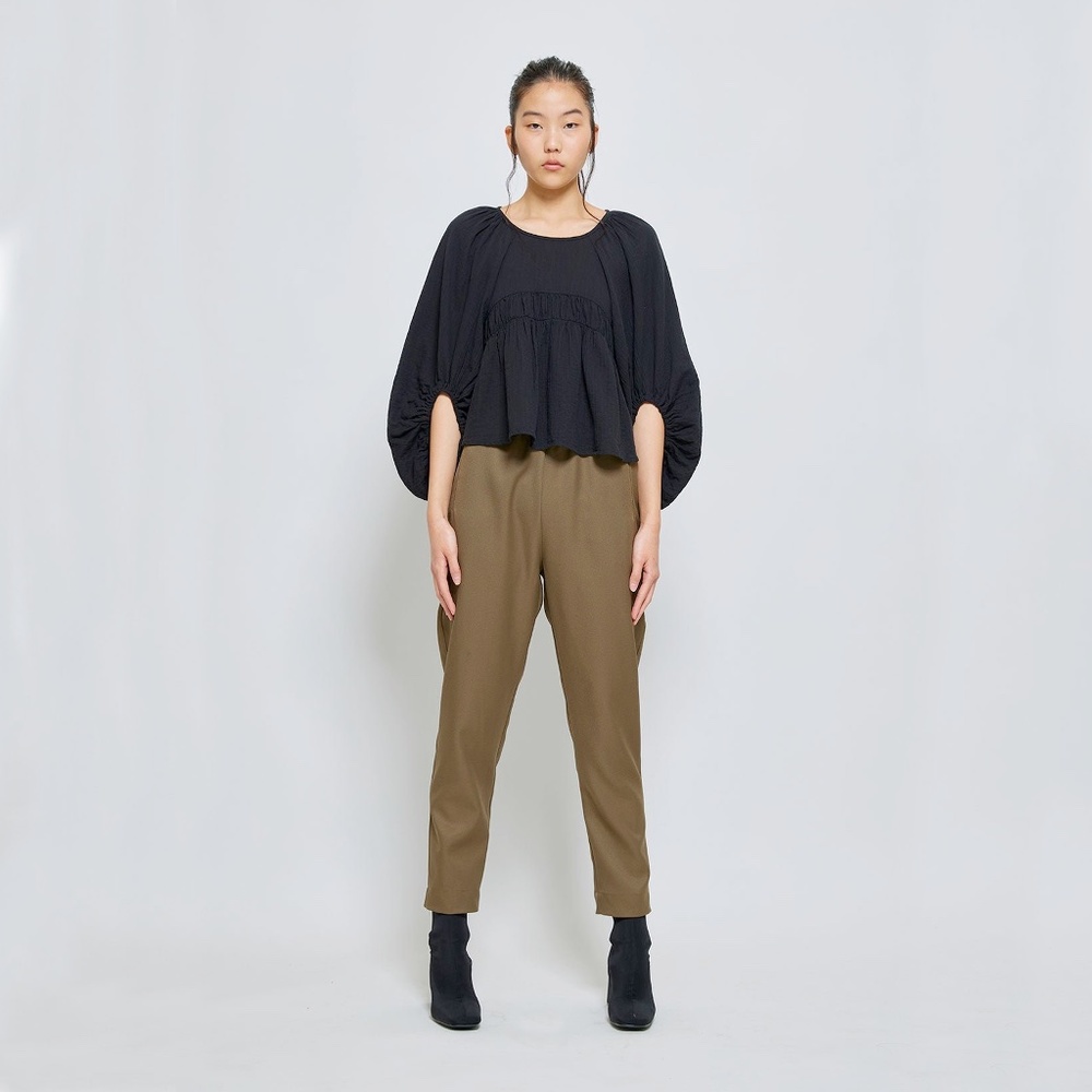 NWT Atelier Delphine Martine Pant size XS, S Khaki twill pants Tapered pants